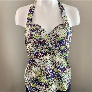 EUC Silk blend Bebe halter top